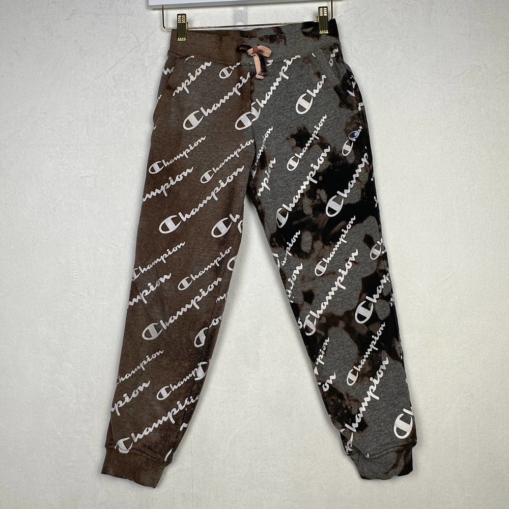 Champion Youth Sz M Custom Reverse Tie Dye Acid Wash‎ Sweatpants Jogger Casual